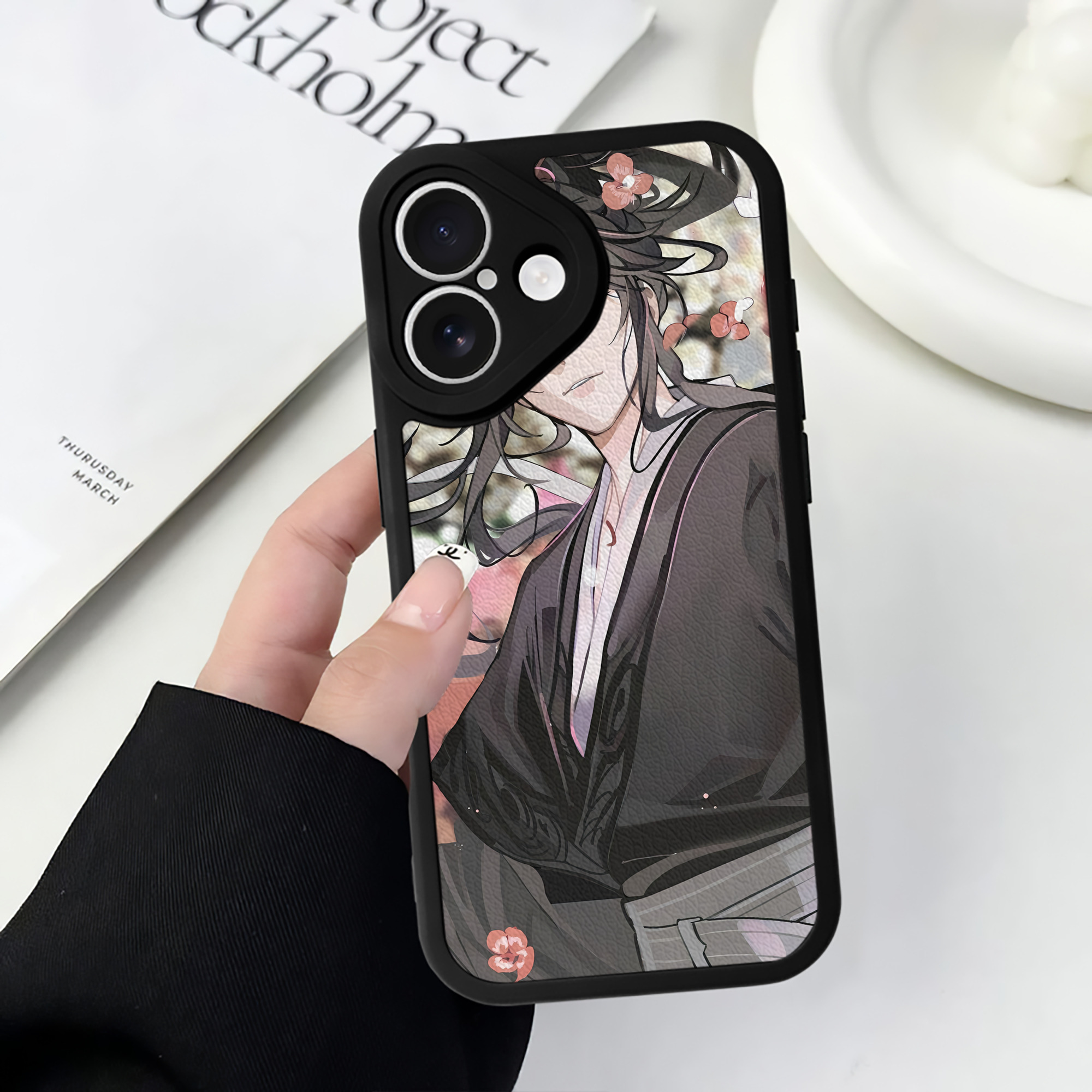 （画像用） 刀剣乱舞 Touken Ranbu 【iPhone 16シリーズ対応】シリコンスマホケース（レザー調） 材質：シリコン
